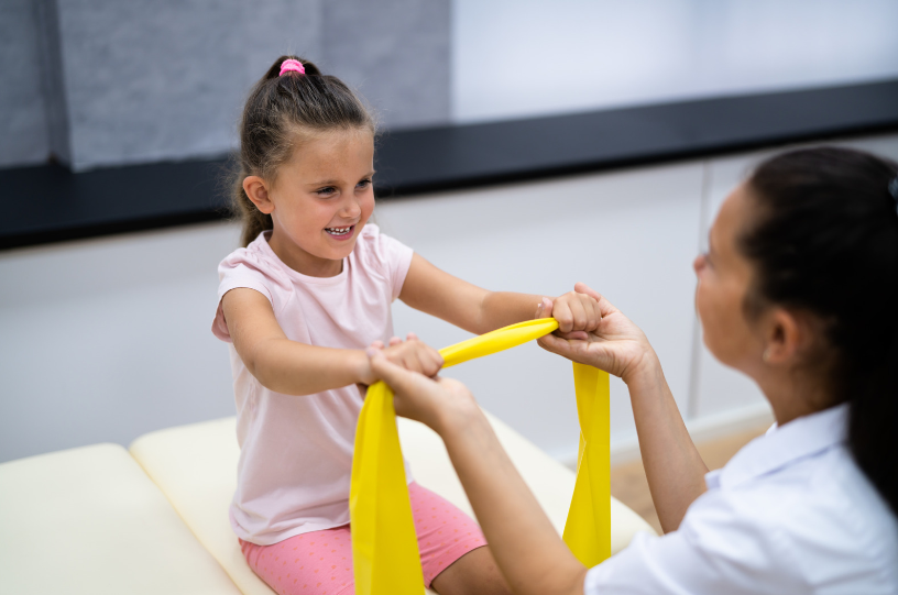 working with a pediatric physical therapist